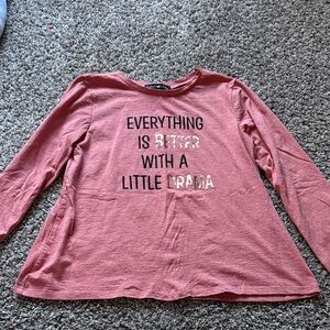 Trendy Kids Long Sleeve Tee in Rose by [Brand]